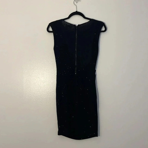 Alice + Olivia | Sparkle Black Bodycon dress Women size 6 wedding guest cocktail - Picture 6 of 10